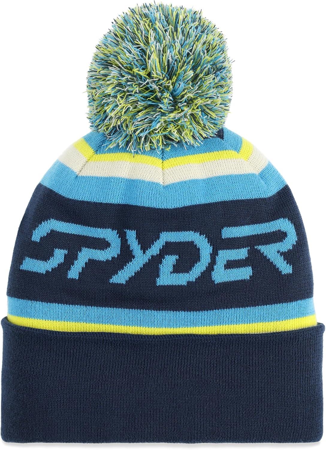 imageSpyder Mens Icebox Lined Pom Ski BeanieTrue Navy