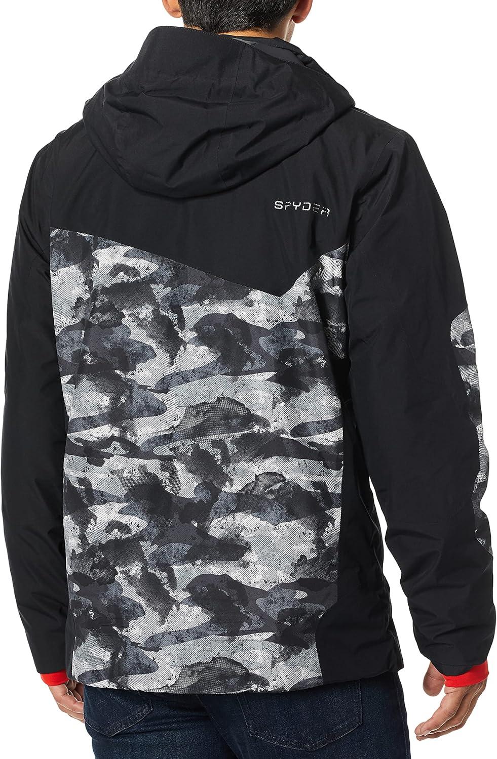 imageSpyder Mens Mens Chambers Goretex Ski JacketCamo Distress PrintBlackVolcano