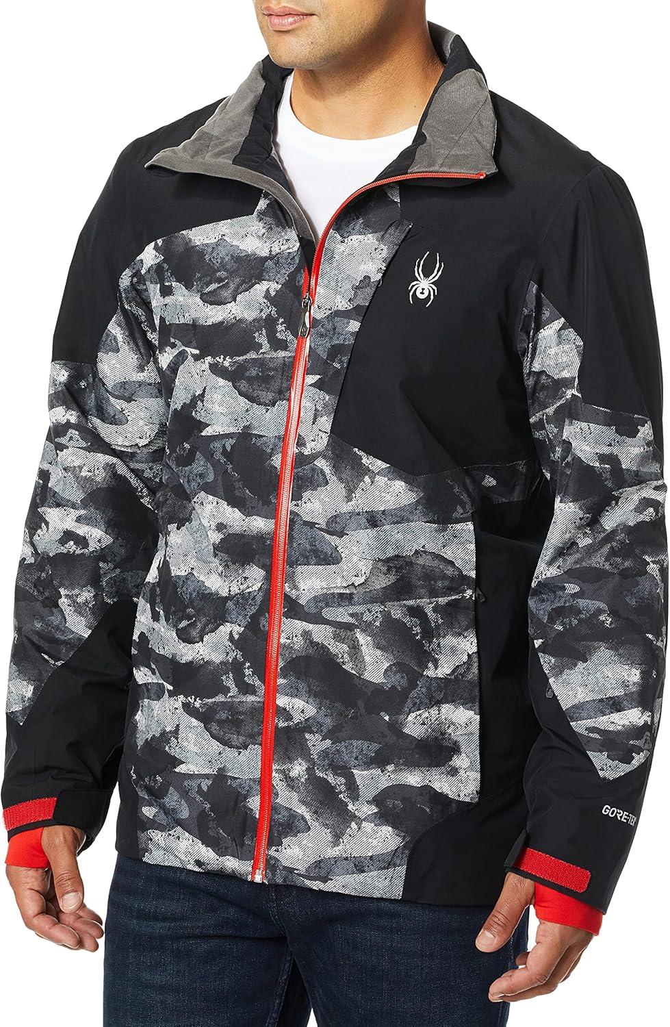 imageSpyder Mens Mens Chambers Goretex Ski JacketCamo Distress PrintBlackVolcano