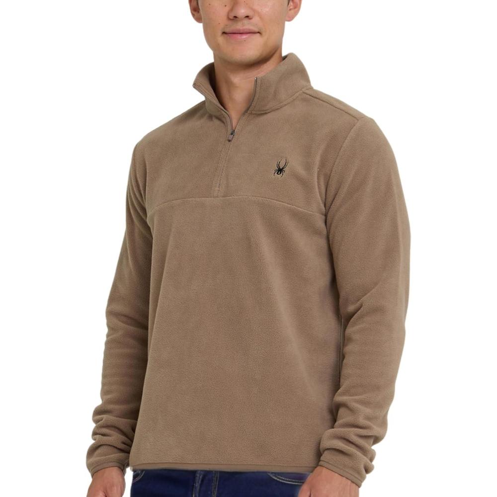 imageSpyder Fleece Quarter Zip Pullover Men Polar Fleece Lightweight Athletic Sweater Warm 14 Zipper Jacket Mock NeckTimber