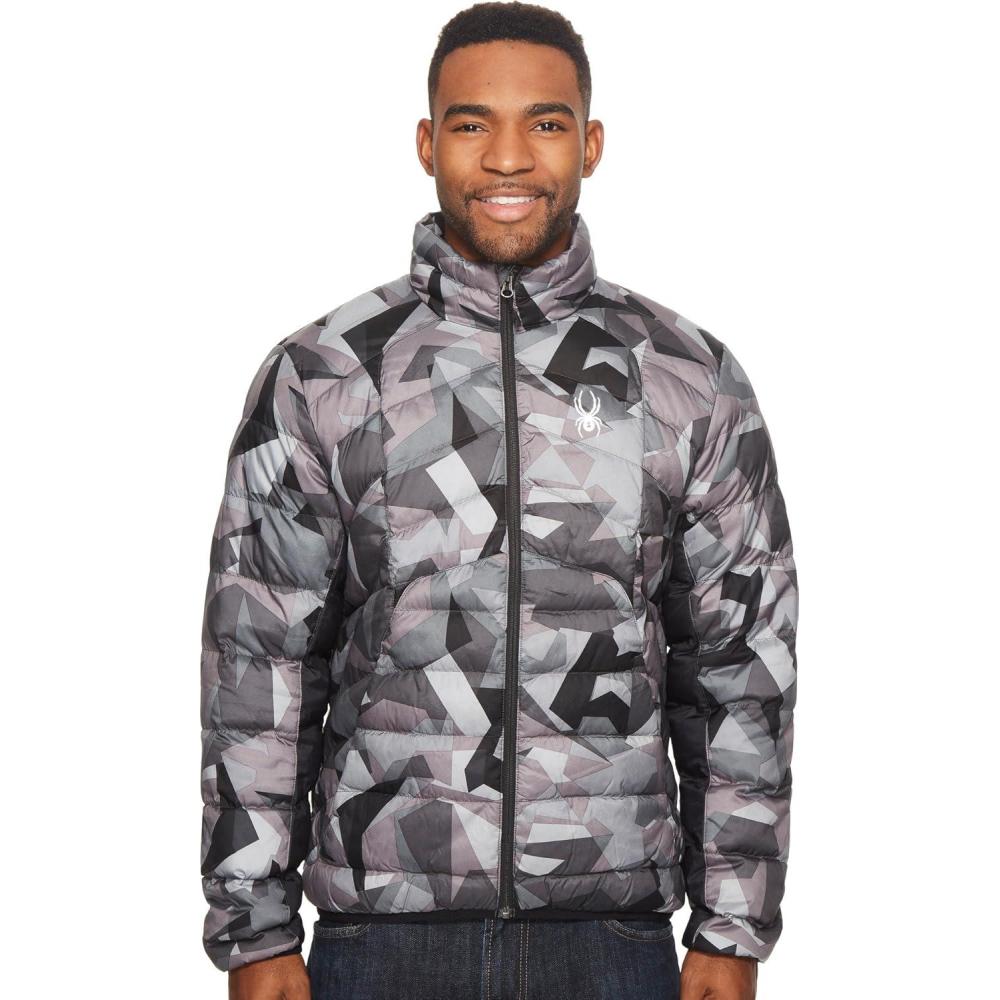 imageSpyder Mens Geared Full Zip Synthetic Down VestBlack Camo PrintBlack