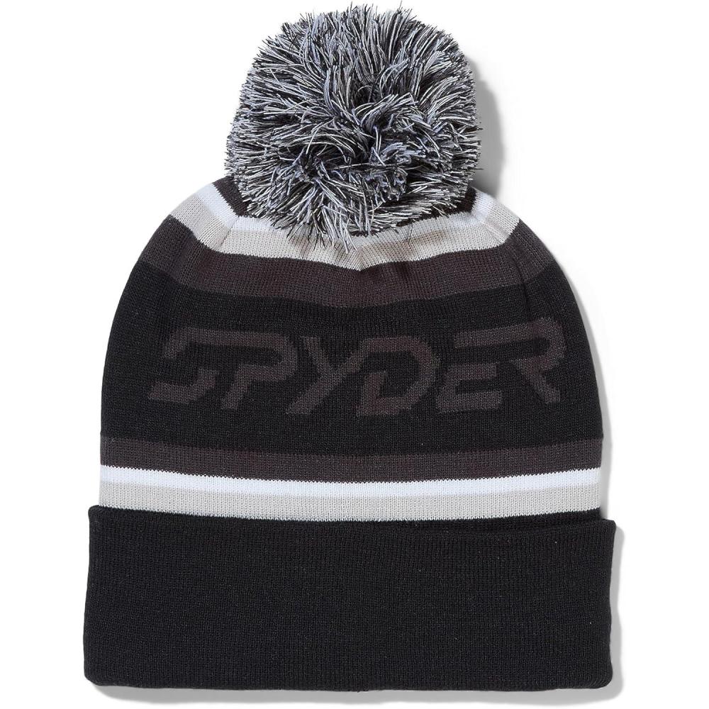 imageSpyder Mens Icebox Lined Pom Ski BeanieBlack