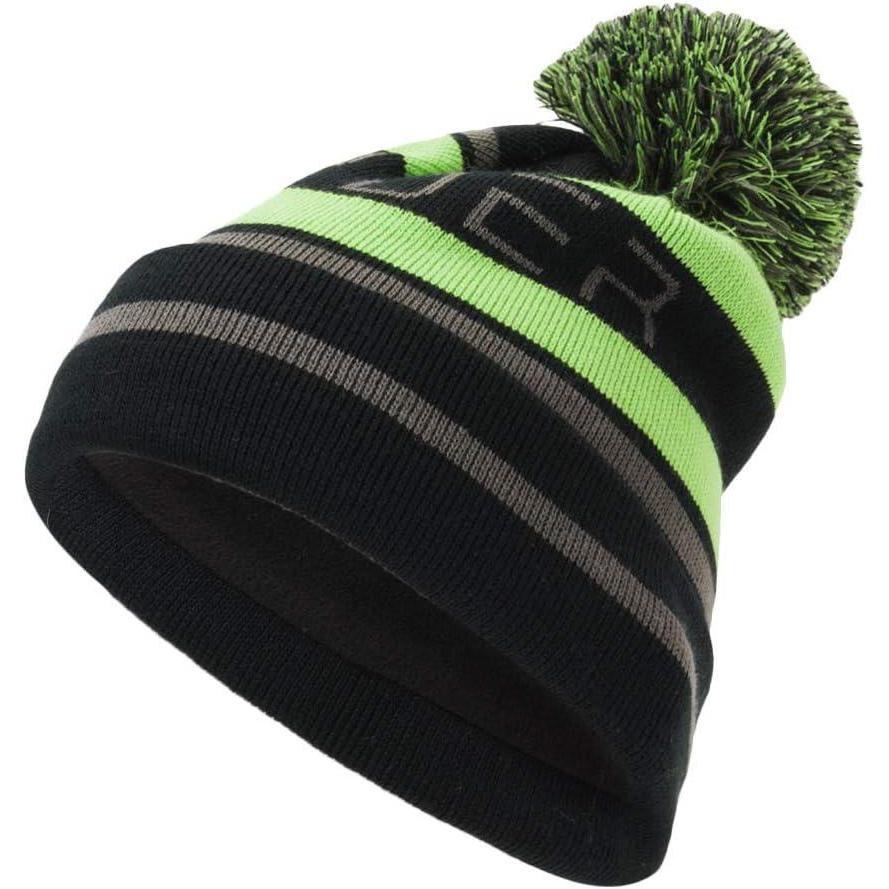 imageSpyder Mens Icebox Lined Pom Ski BeanieBlackFreshPolar