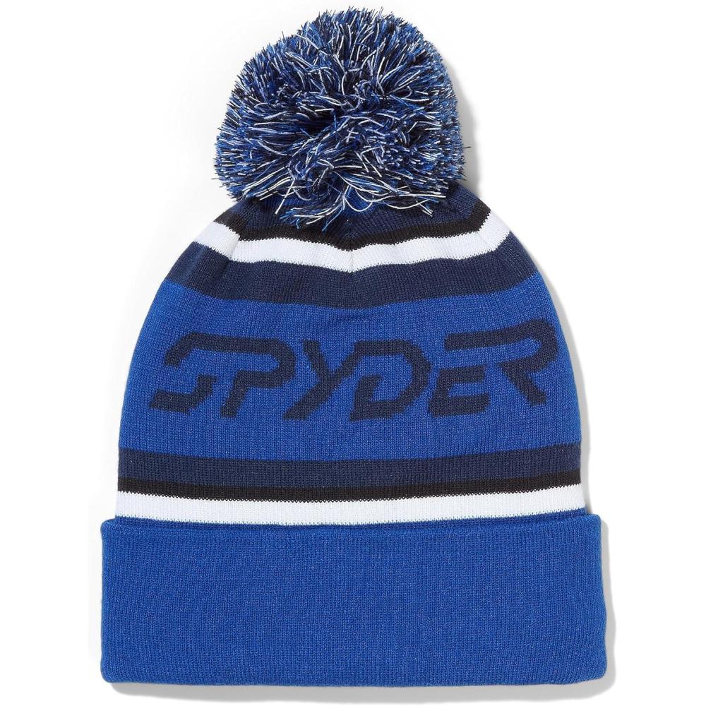 imageSpyder Mens Icebox Lined Pom Ski BeanieElectric Blue