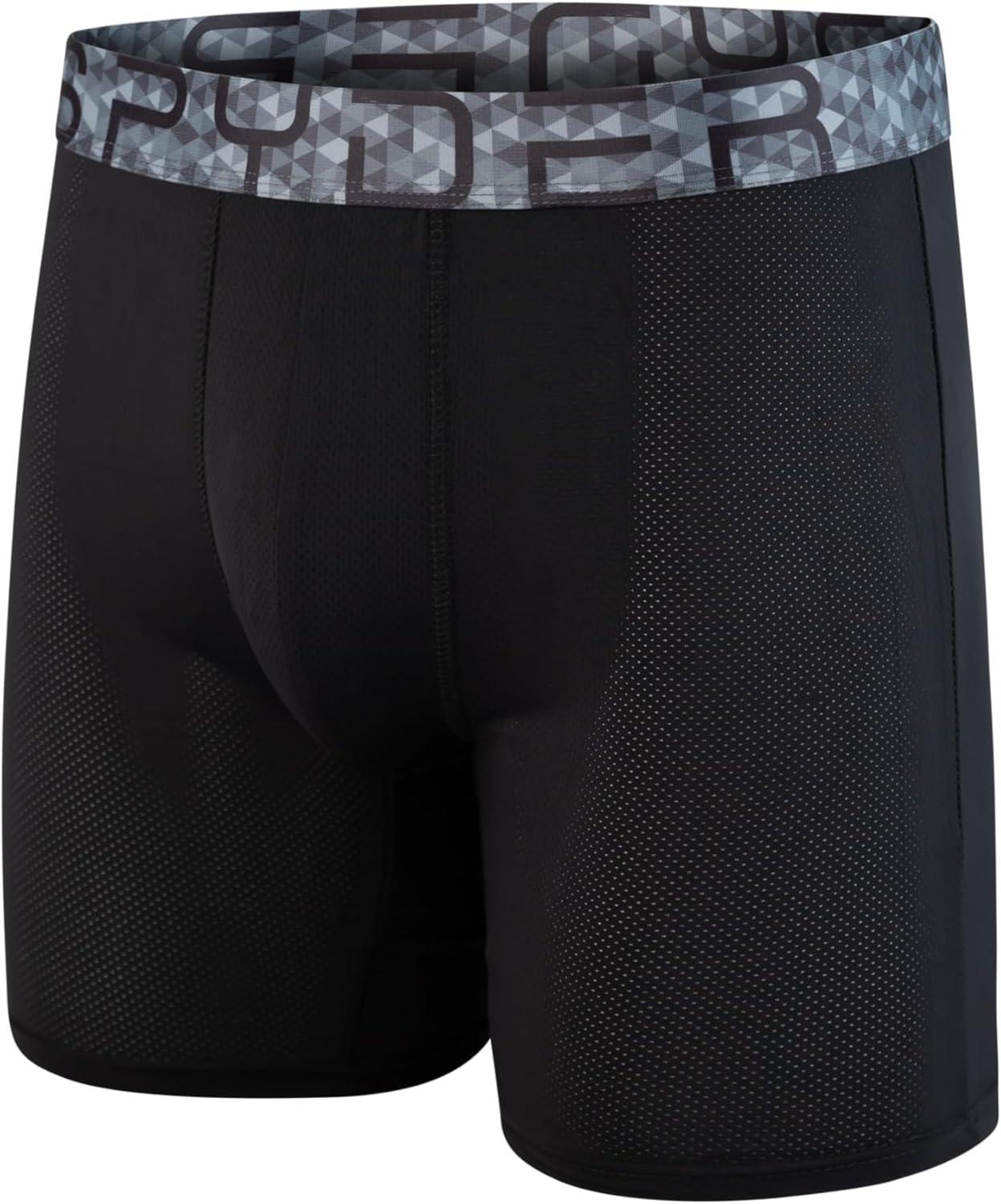 imageSpyder Mens Boxer Briefs Performance Nylon Mesh Sports UnderwearMulticoloredNavyBlackGrey