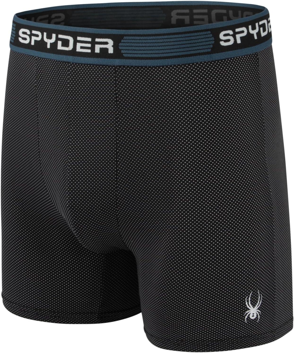imageSpyder Performance Mesh Mens Boxer Briefs Sports Underwear For MenBlackBlackBlackBlack