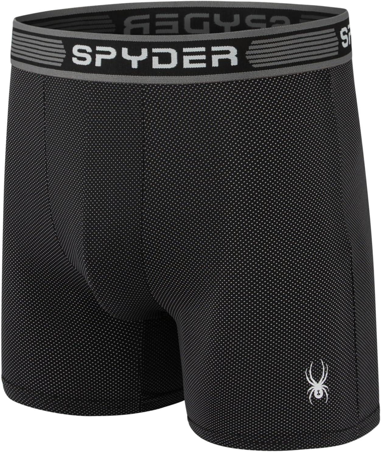 imageSpyder Performance Mesh Mens Boxer Briefs Sports Underwear For MenBlackBlackBlackBlack