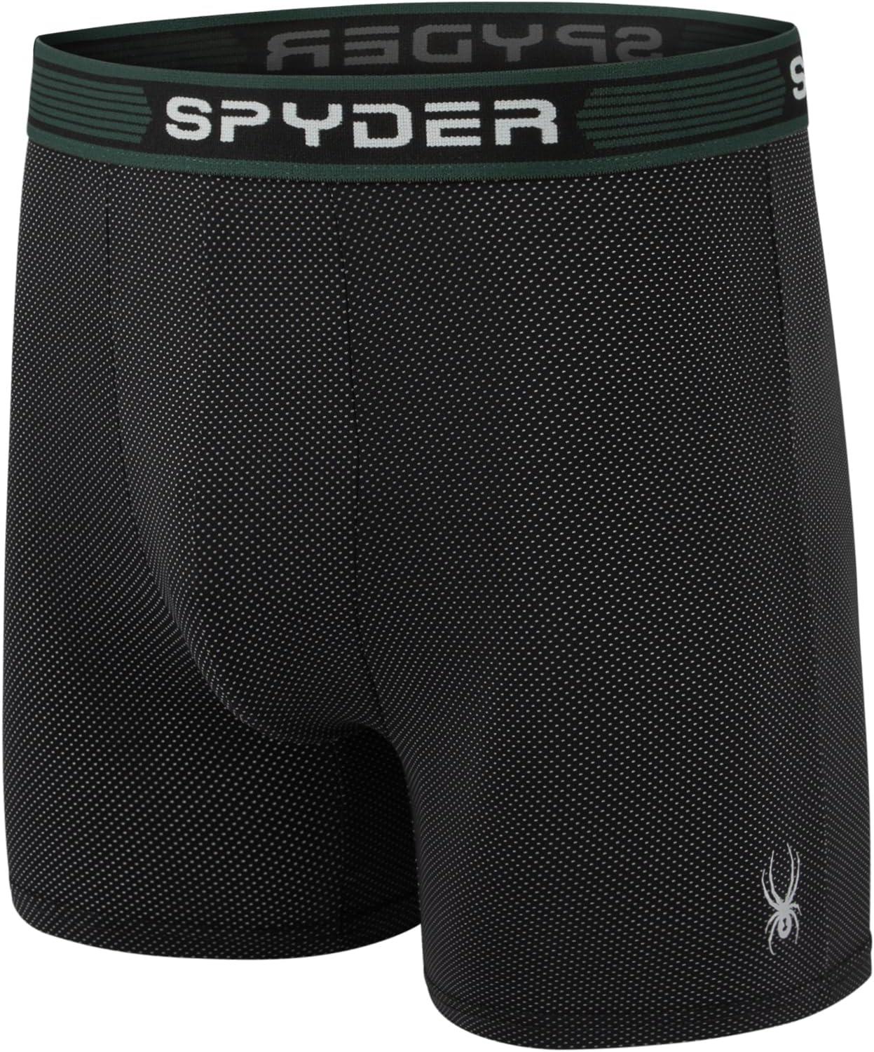imageSpyder Performance Mesh Mens Boxer Briefs Sports Underwear For MenBlackBlackBlackBlack