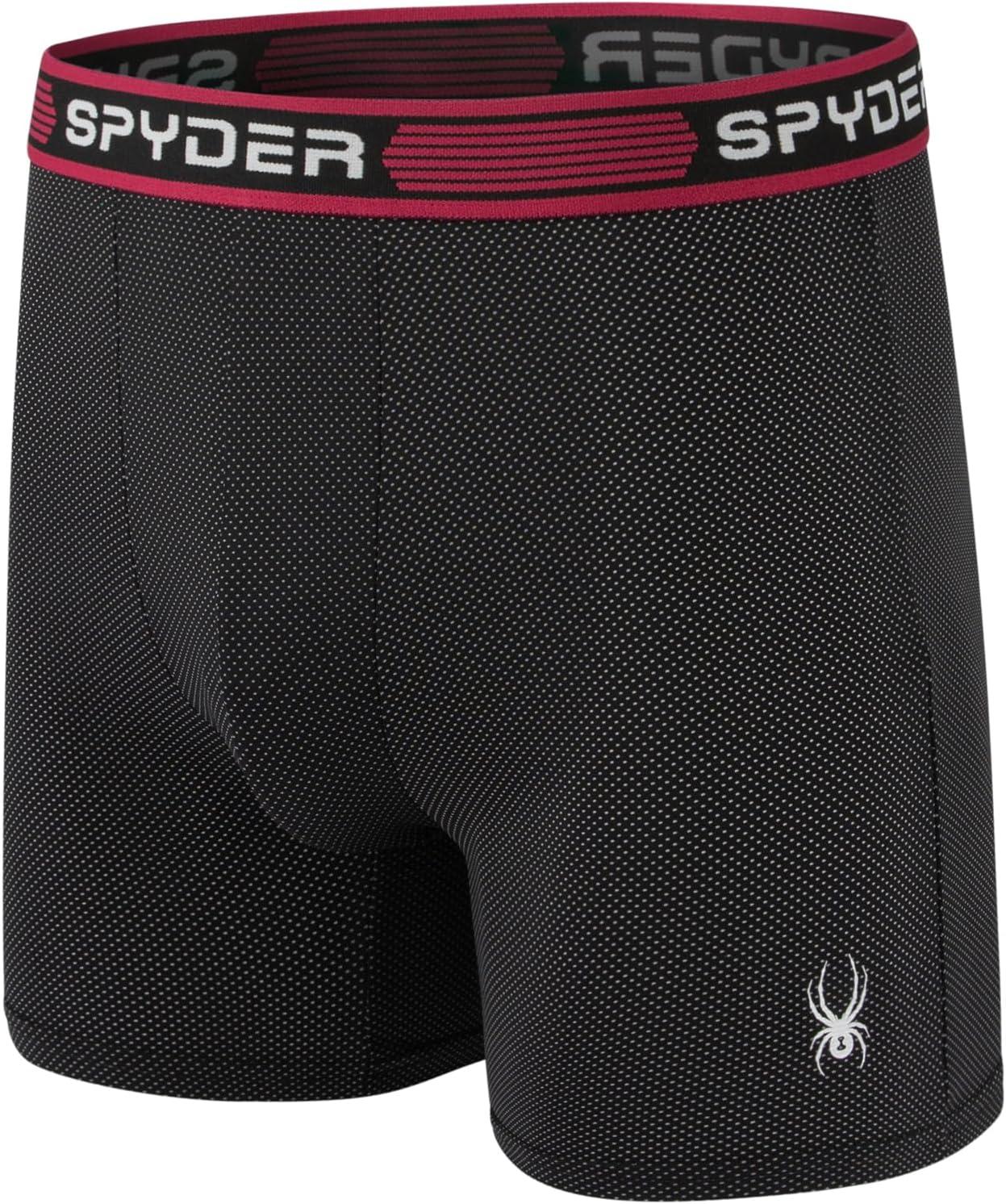 imageSpyder Performance Mesh Mens Boxer Briefs Sports Underwear For MenBlackBlackBlackBlack