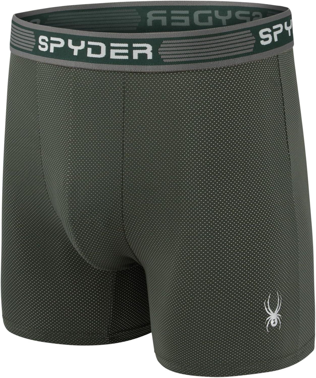 imageSpyder Performance Mesh Mens Boxer Briefs Sports Underwear For MenBlackGreenBlueRed