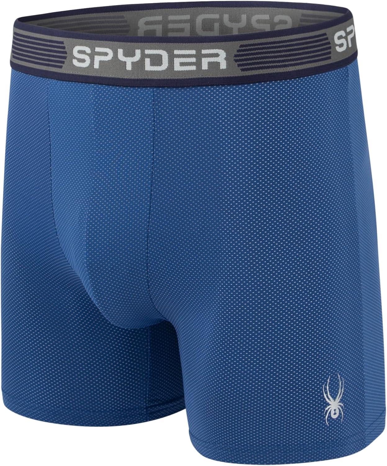 imageSpyder Performance Mesh Mens Boxer Briefs Sports Underwear For MenBlackGreenBlueRed