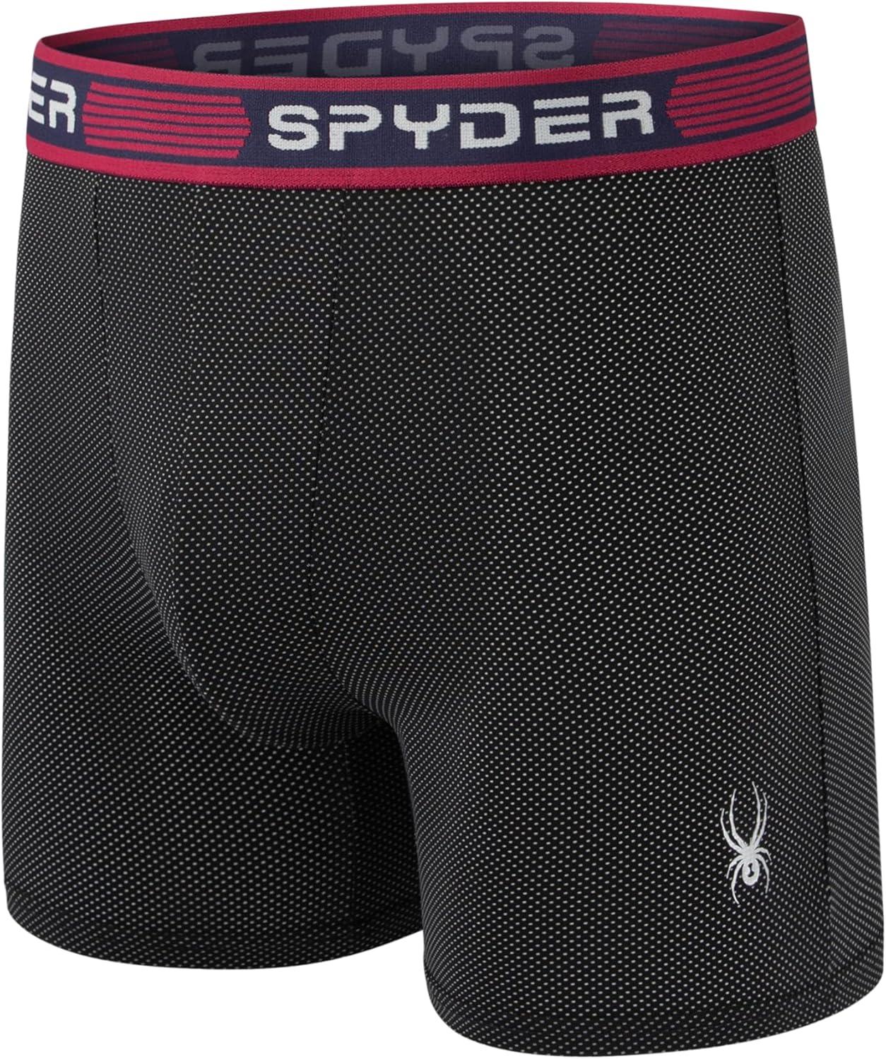 imageSpyder Performance Mesh Mens Boxer Briefs Sports Underwear For MenBlackGreenBlueRed