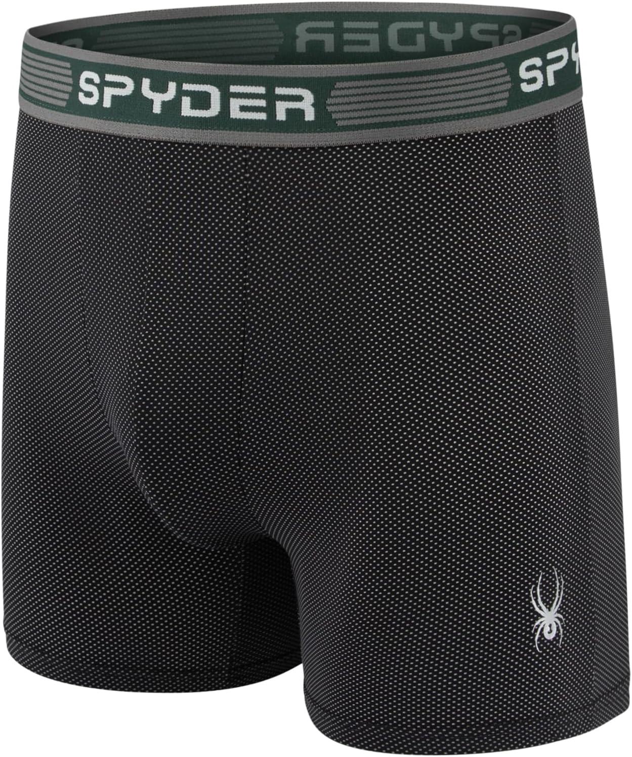 imageSpyder Performance Mesh Mens Boxer Briefs Sports Underwear For MenBlackGreenNavyGrey