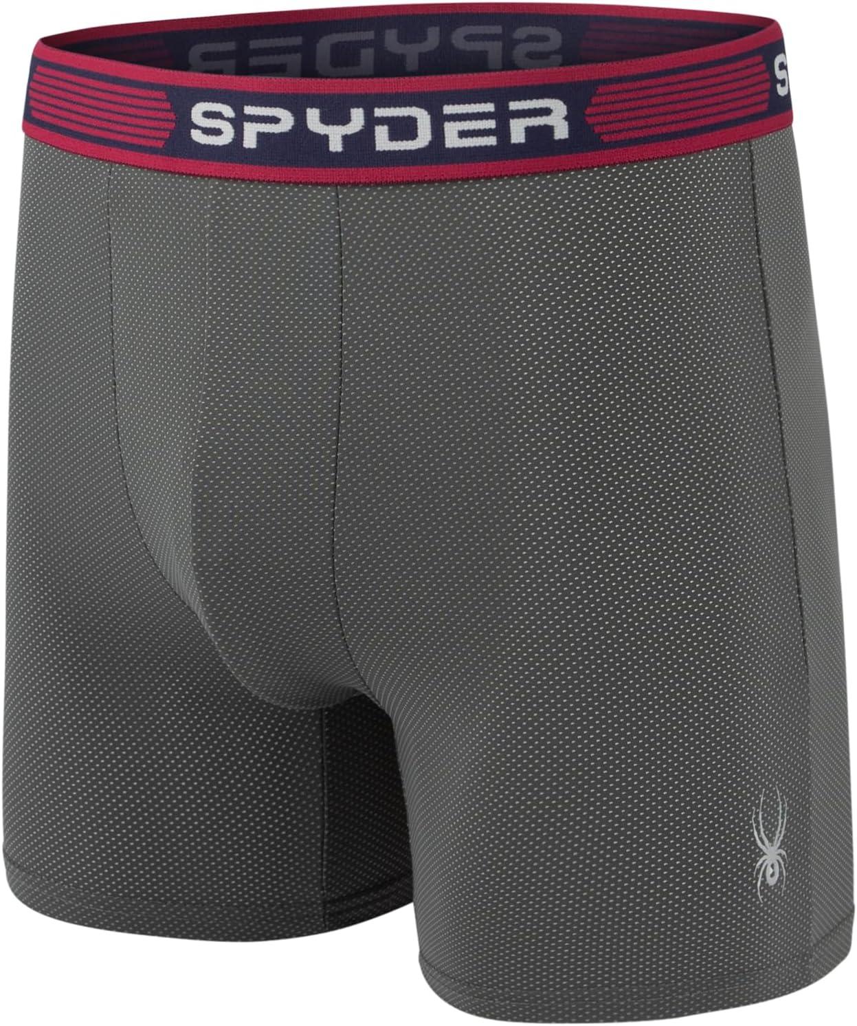 imageSpyder Performance Mesh Mens Boxer Briefs Sports Underwear For MenBlackGreenNavyGrey