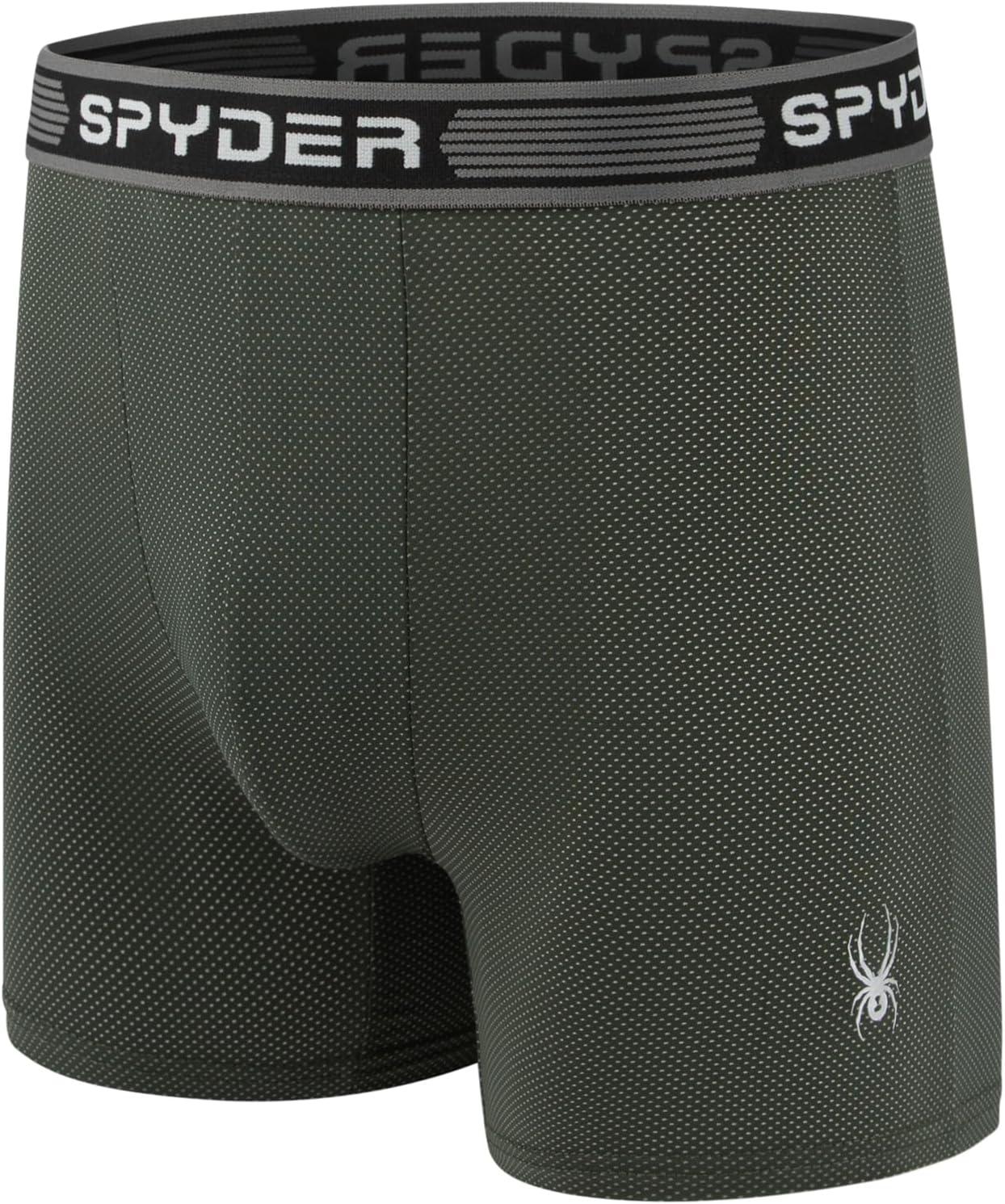 imageSpyder Performance Mesh Mens Boxer Briefs Sports Underwear For MenBlackGreenNavyGrey