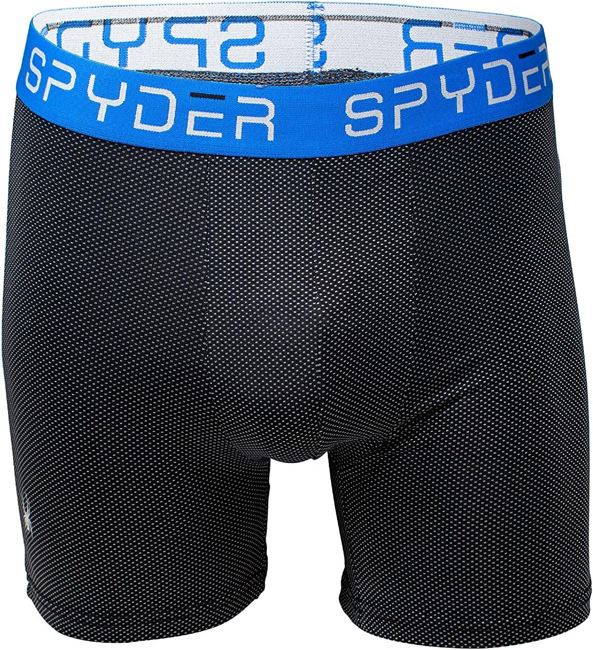 imageSpyder Performance Mesh Mens Boxer Briefs Sports Underwear For MenBlackRedGrey