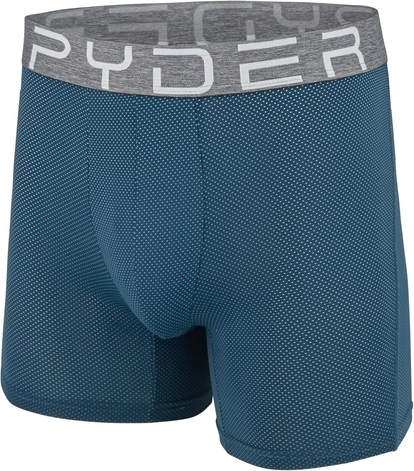 imageSpyder Performance Mesh Mens Boxer Briefs Sports Underwear For MenGreenBlackBlueNavy