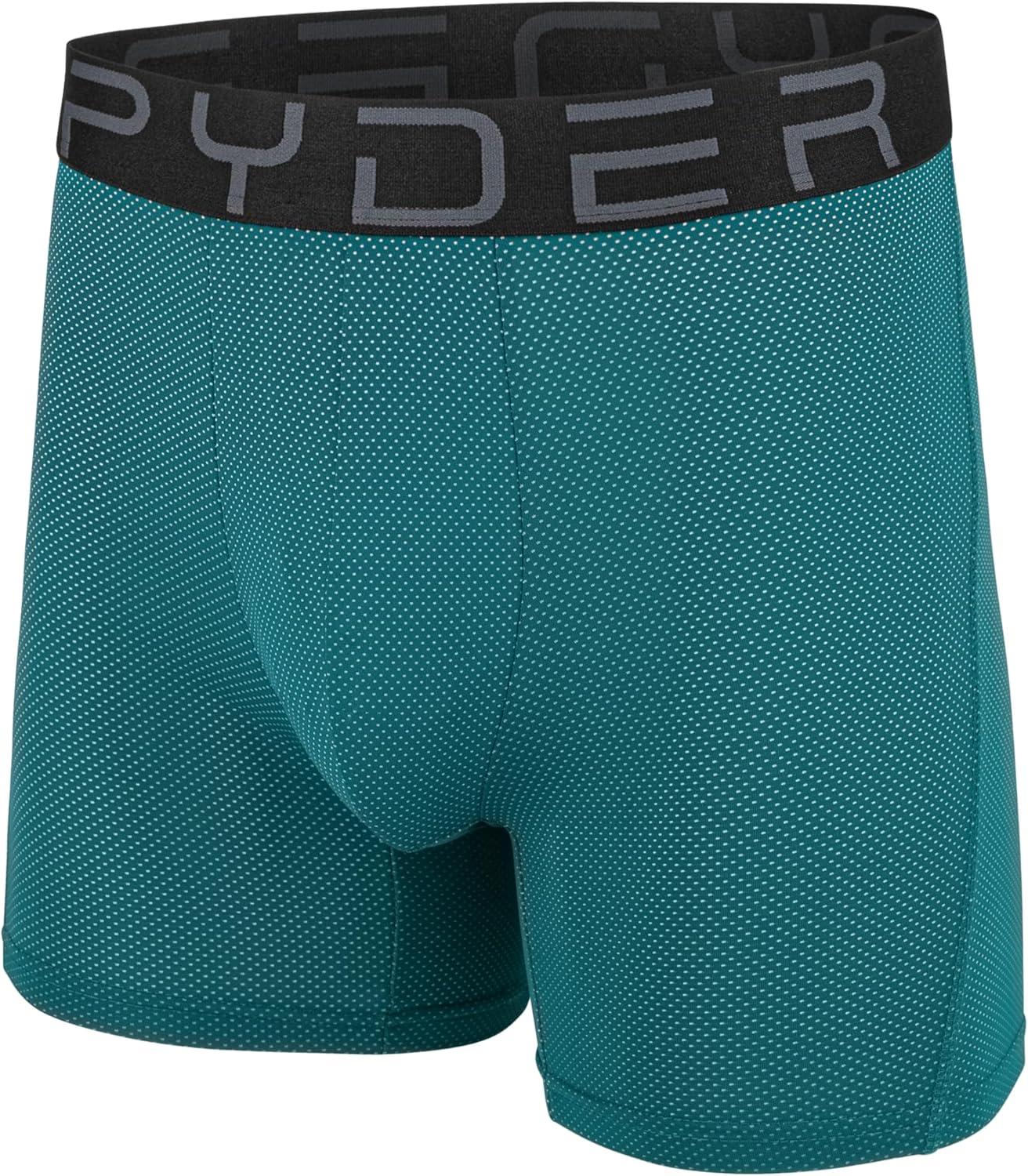 imageSpyder Performance Mesh Mens Boxer Briefs Sports Underwear For MenGreenBlackBlueNavy