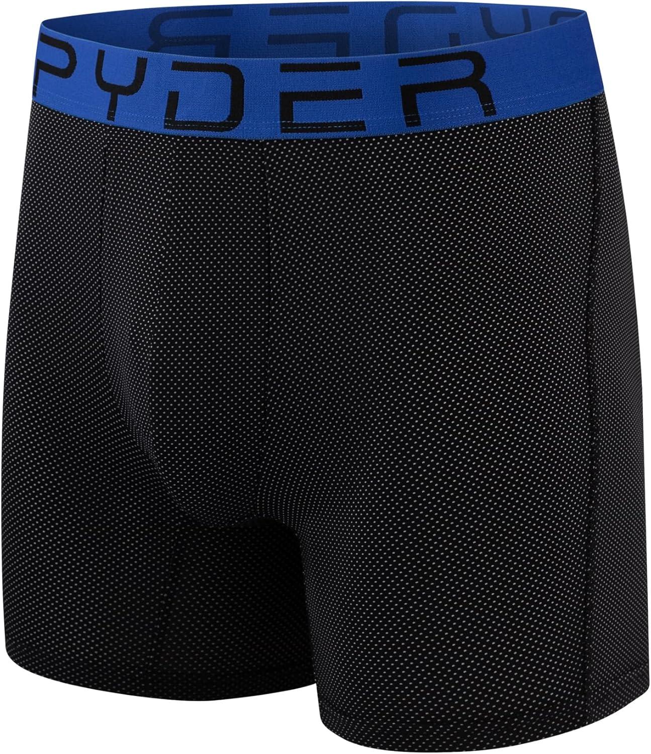 imageSpyder Performance Mesh Mens Boxer Briefs Sports Underwear For MenHeatherBlackNavyBlack
