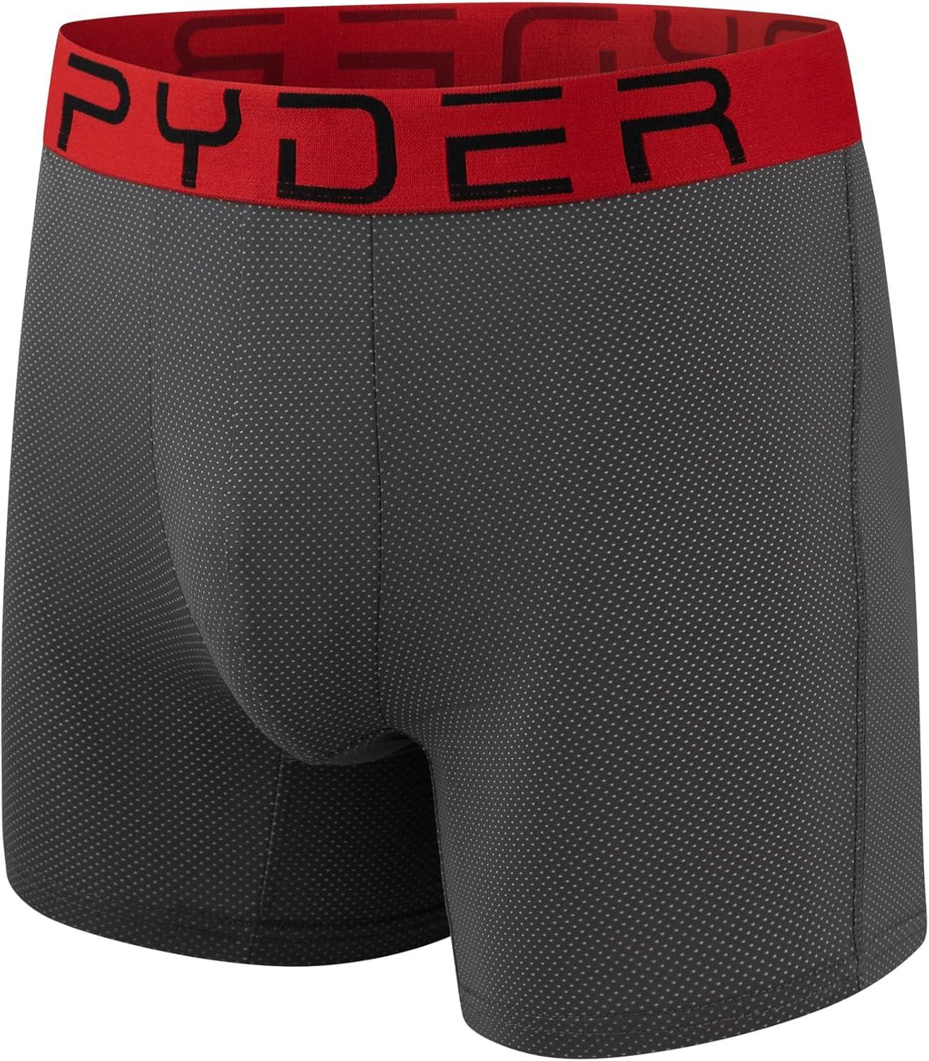 imageSpyder Performance Mesh Mens Boxer Briefs Sports Underwear For MenHeatherBlackNavyBlack