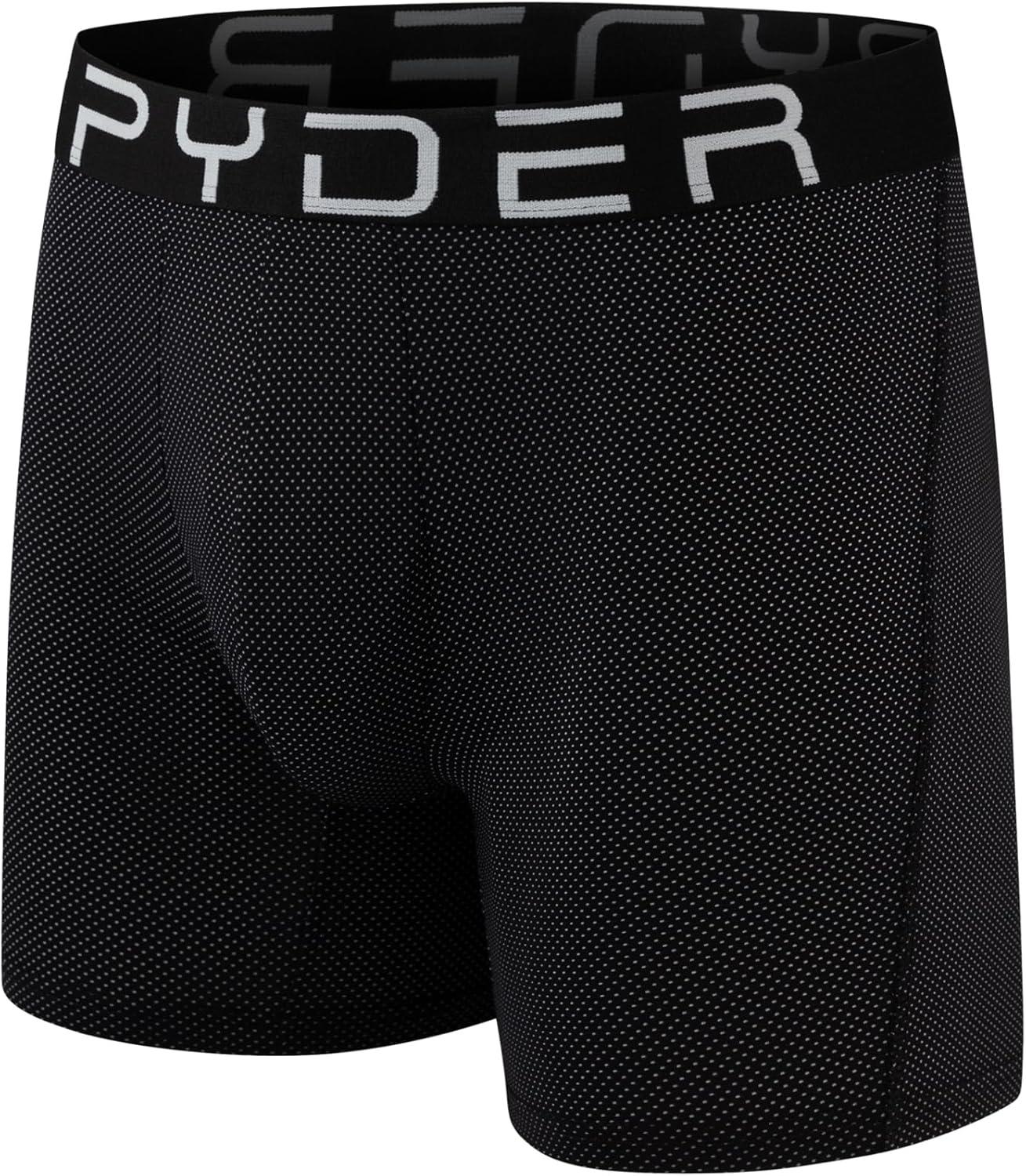imageSpyder Performance Mesh Mens Boxer Briefs Sports Underwear For MenHeatherBlackNavyBlack