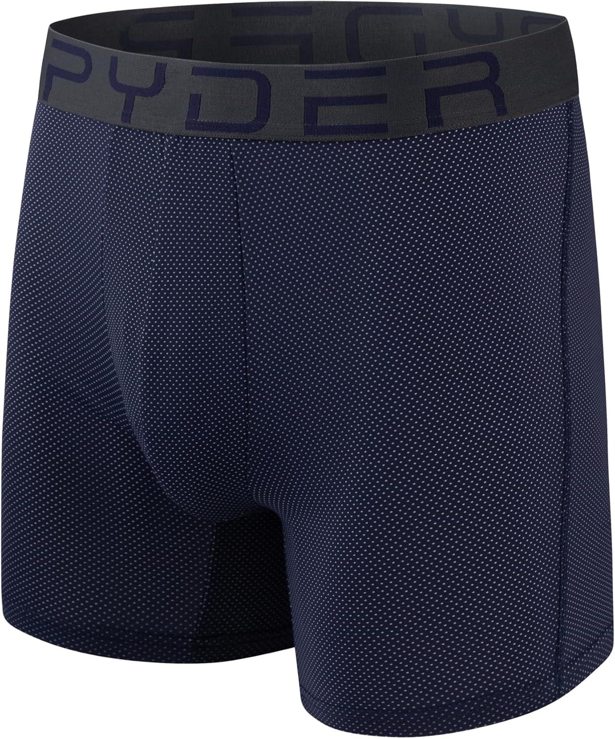 imageSpyder Performance Mesh Mens Boxer Briefs Sports Underwear For MenHeatherBlackNavyBlack