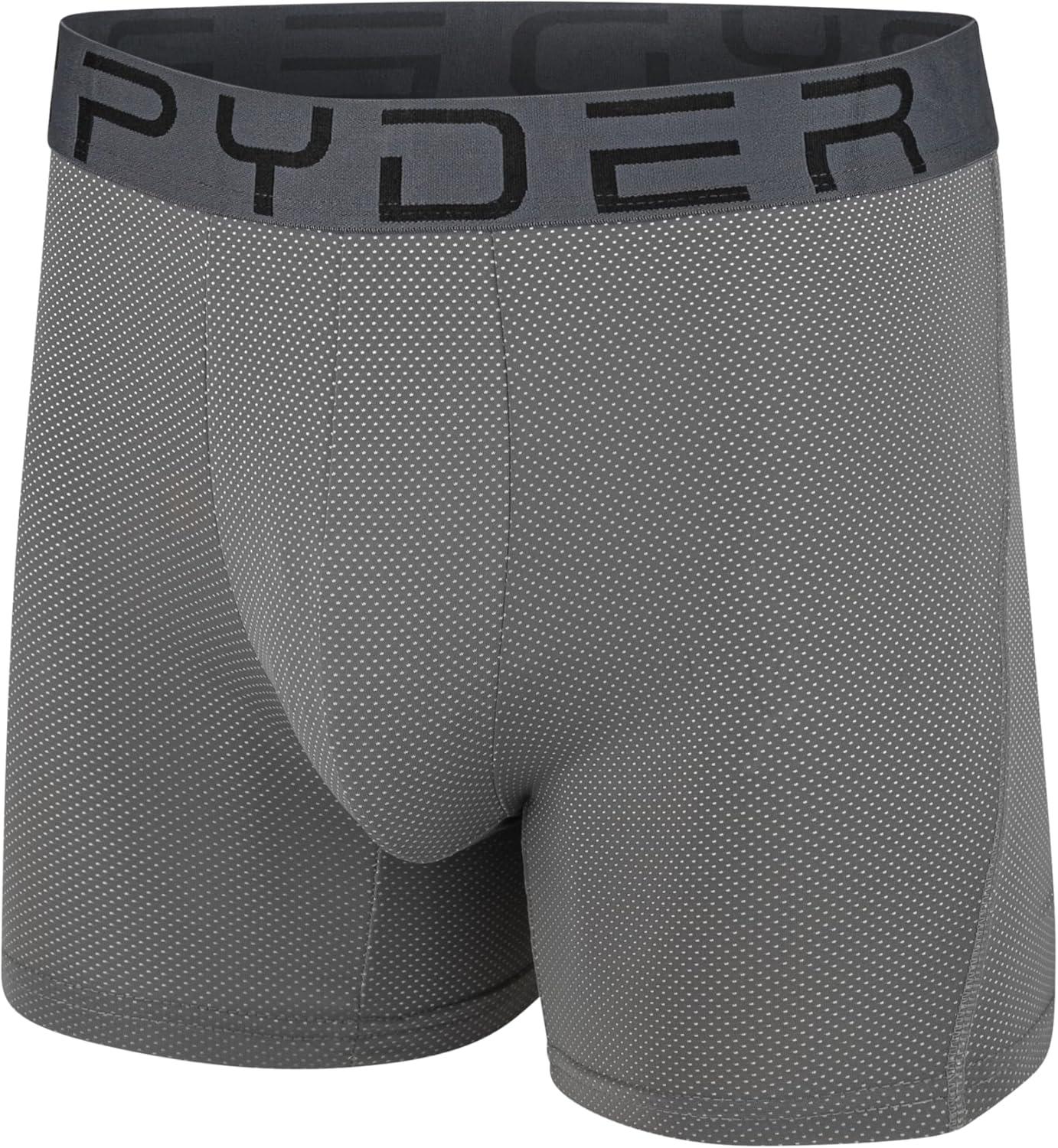 imageSpyder Performance Mesh Mens Boxer Briefs Sports Underwear For MenMaroonBlackGreyNavy