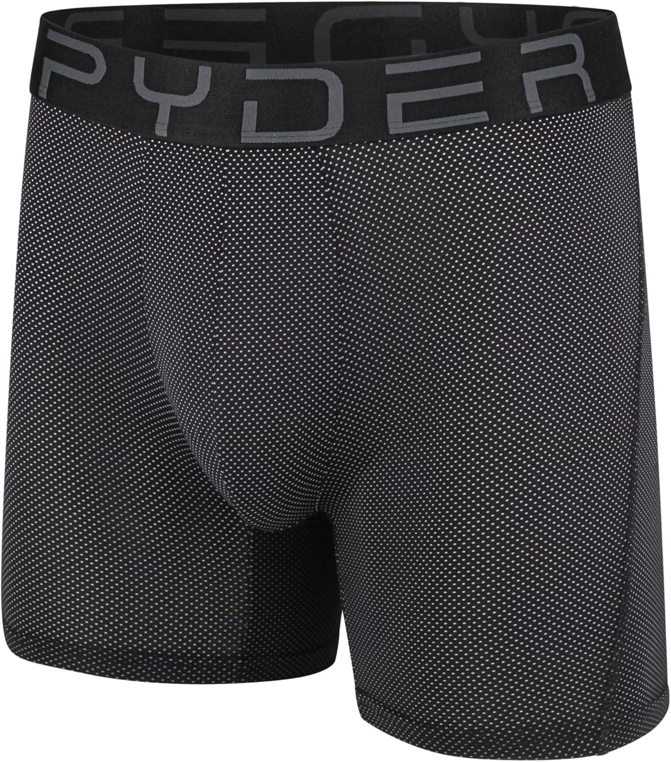 imageSpyder Performance Mesh Mens Boxer Briefs Sports Underwear For MenMaroonBlackGreyNavy