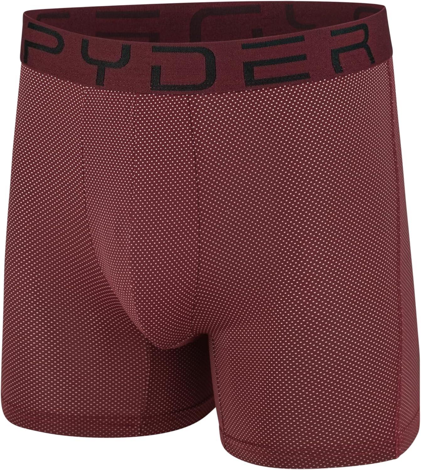 imageSpyder Performance Mesh Mens Boxer Briefs Sports Underwear For MenMaroonBlackGreyNavy