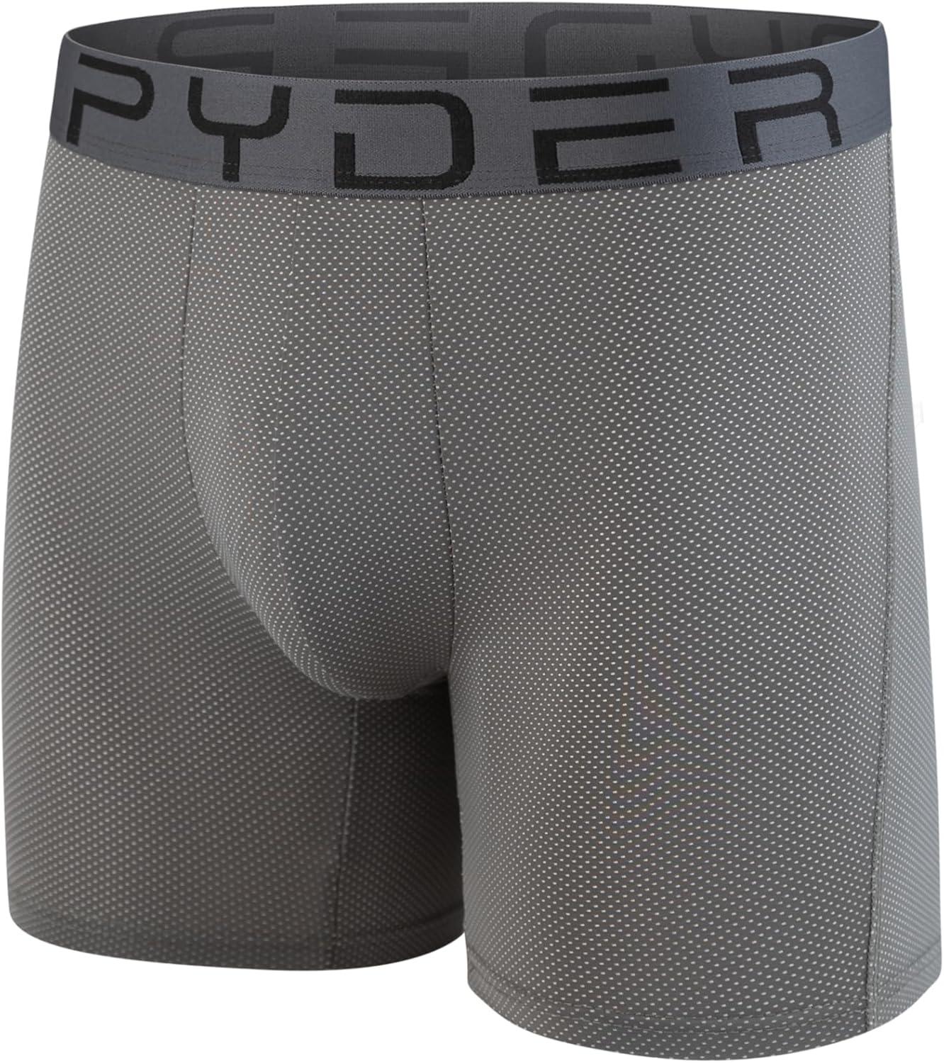 imageSpyder Performance Mesh Mens Boxer Briefs Sports Underwear For MenMaroonBlackNavyHeather