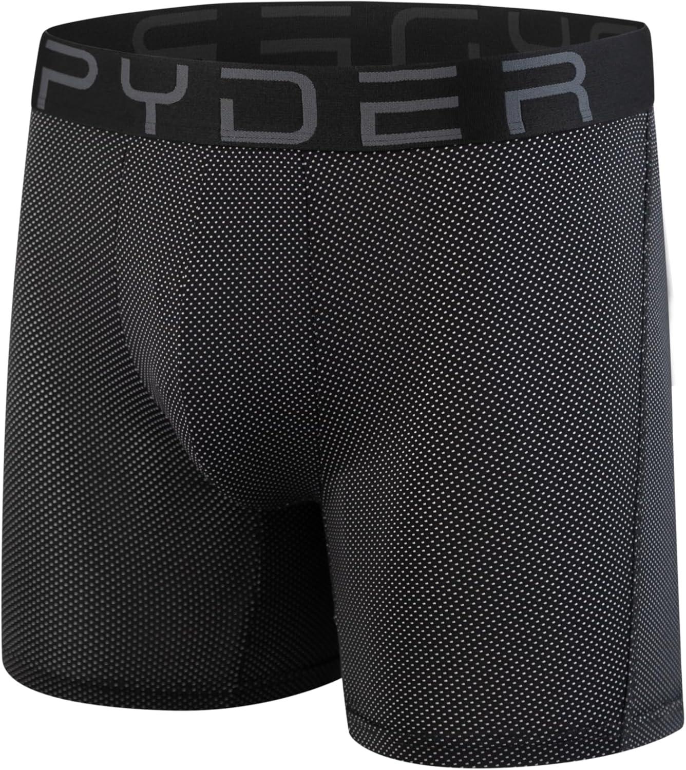 imageSpyder Performance Mesh Mens Boxer Briefs Sports Underwear For MenMaroonBlackNavyHeather