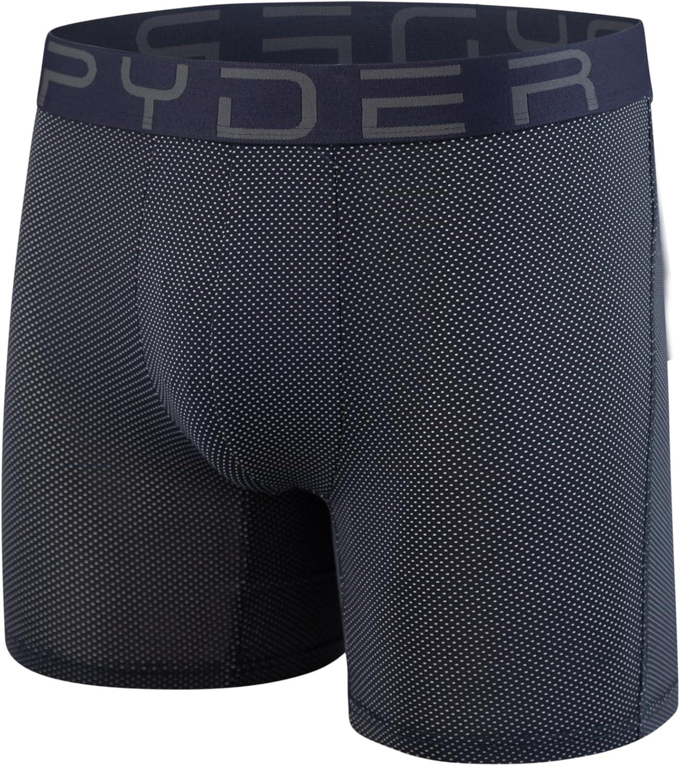 imageSpyder Performance Mesh Mens Boxer Briefs Sports Underwear For MenMaroonBlackNavyHeather