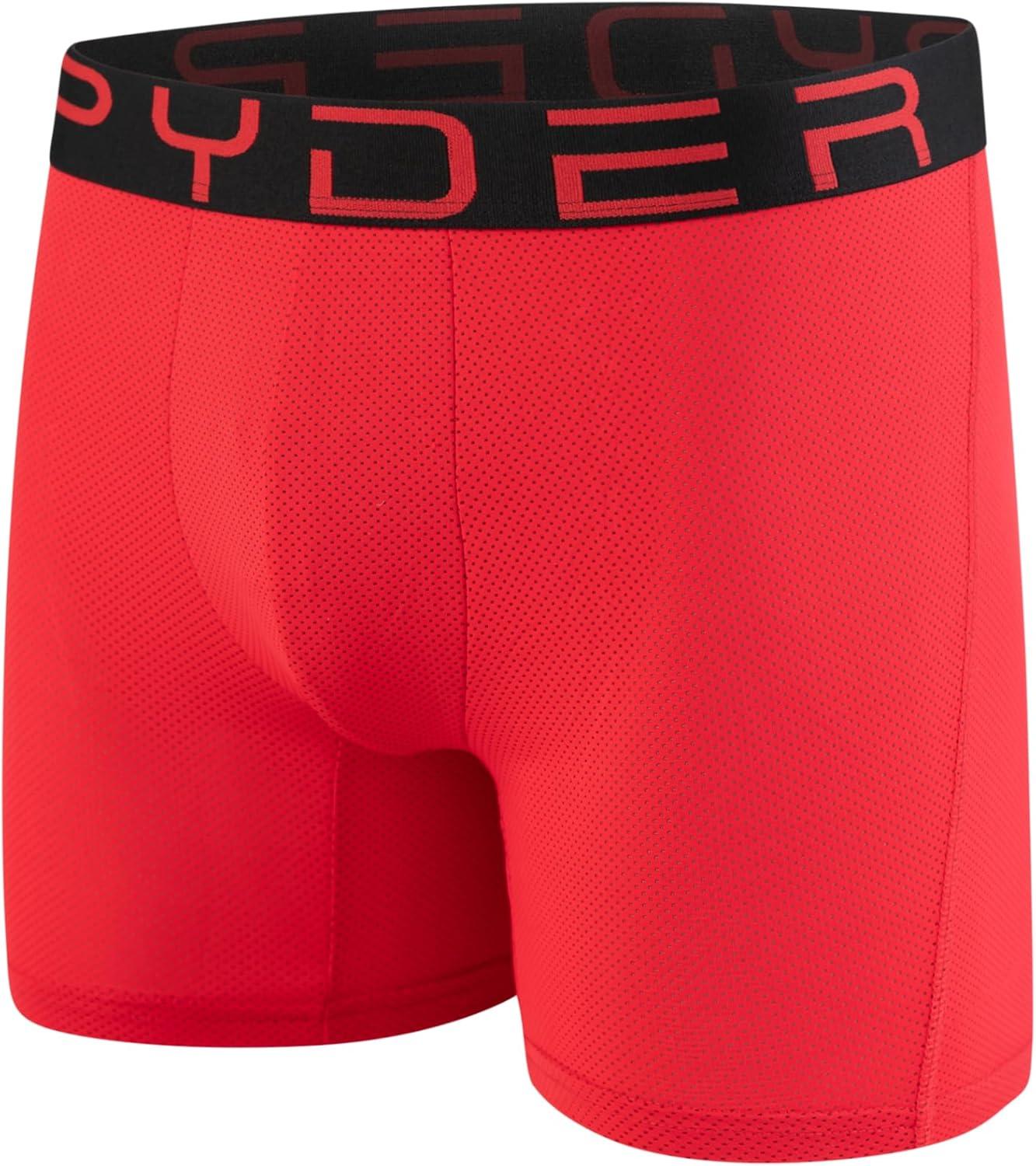 imageSpyder Performance Mesh Mens Boxer Briefs Sports Underwear For MenRedBlueHunter GreenBlack