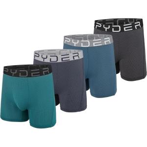 Spyder Performance Mesh Mens Boxer Briefs Sports Underwear For Men(Green/Black/Blue/Navy)