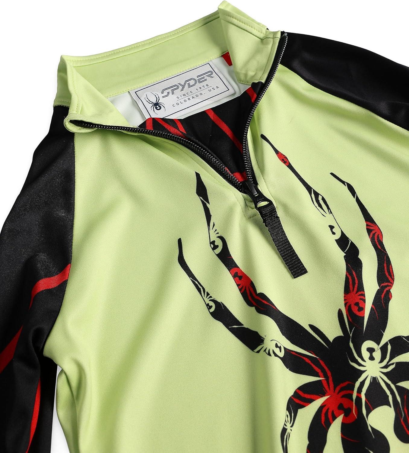imageSpyder Boys Bug Half Zip TNeckLime Ice