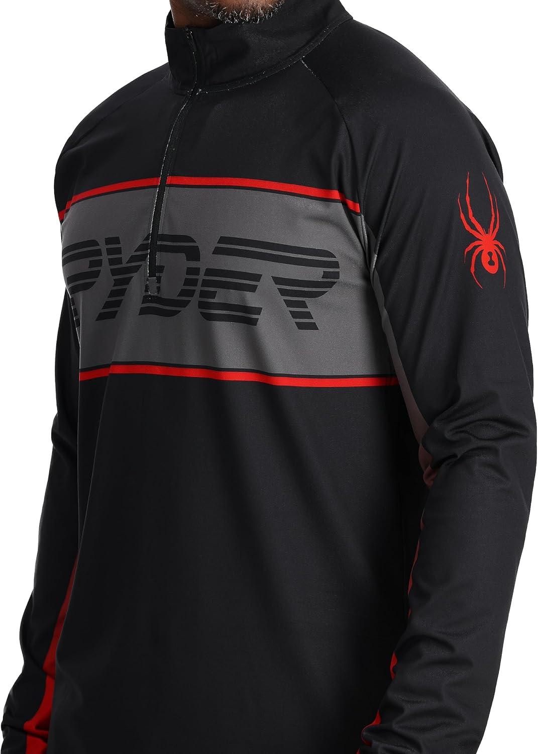 imageSpyder Mens Paramount Zip TNeck MidLayer MensBlack