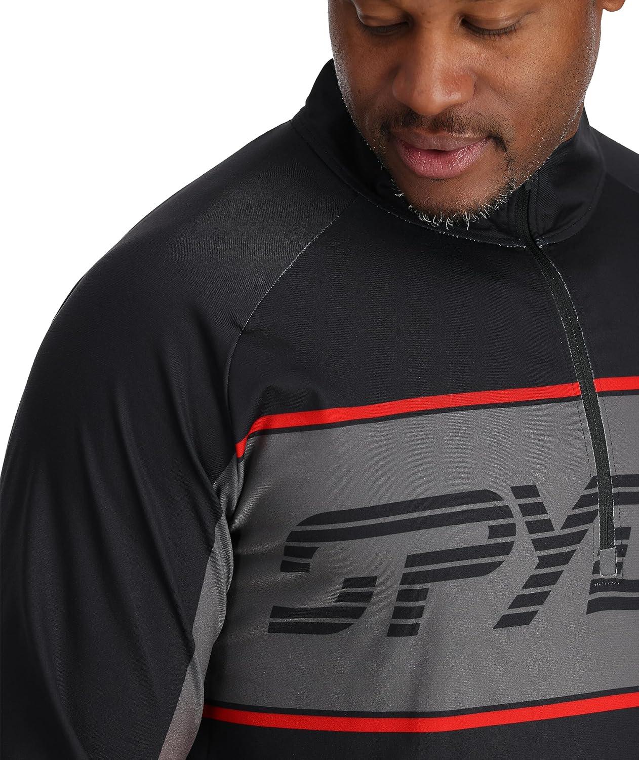 imageSpyder Mens Paramount Zip TNeck MidLayer MensBlack