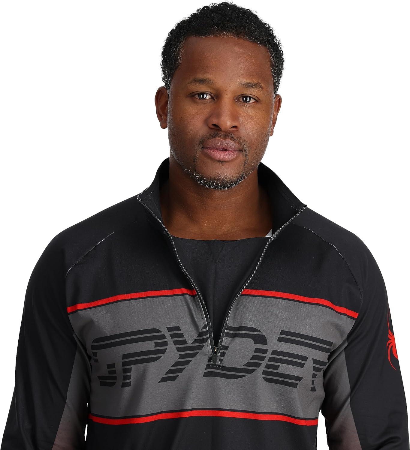 imageSpyder Mens Paramount Zip TNeck MidLayer MensBlack
