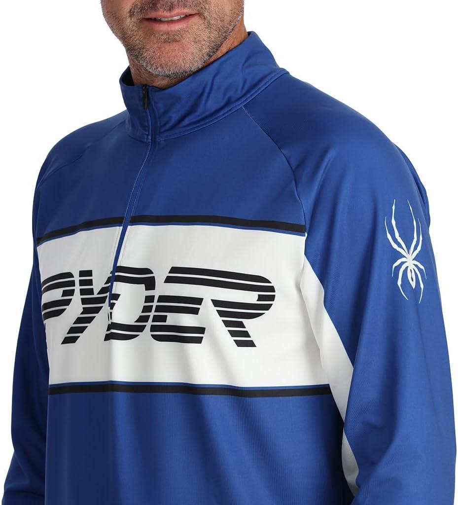 imageSpyder Mens Paramount Zip TNeck MidLayer MensElectric Blue
