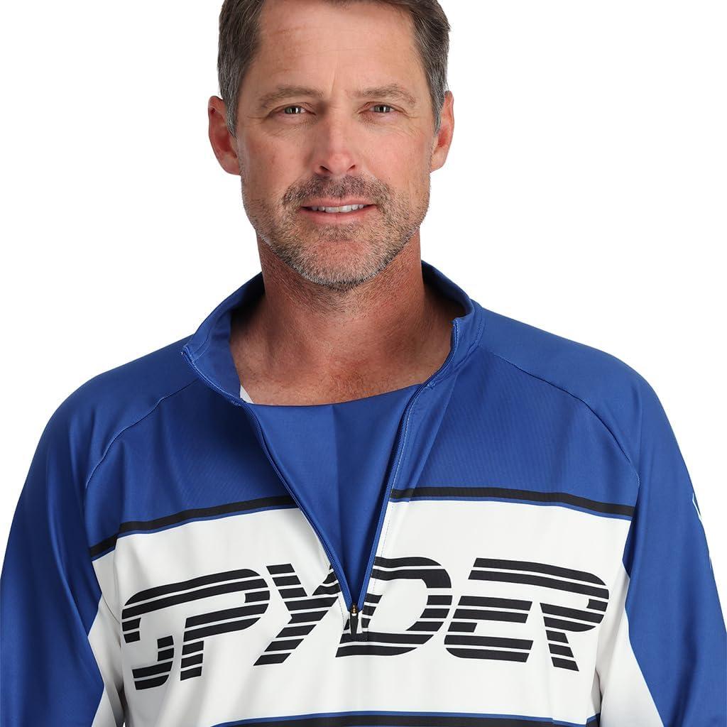 imageSpyder Mens Paramount Zip TNeck MidLayer MensElectric Blue