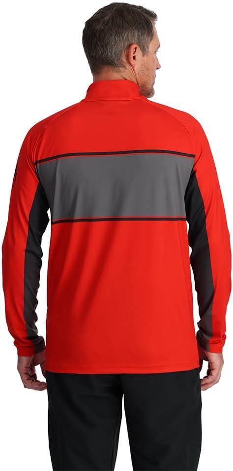 imageSpyder Mens Paramount Zip TNeck MidLayer MensVolcano
