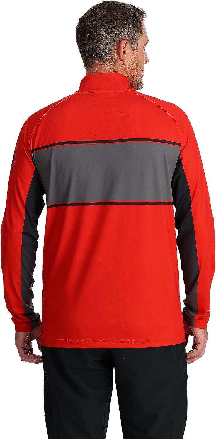imageSpyder Mens Paramount Zip TNeck MidLayer MensVolcano