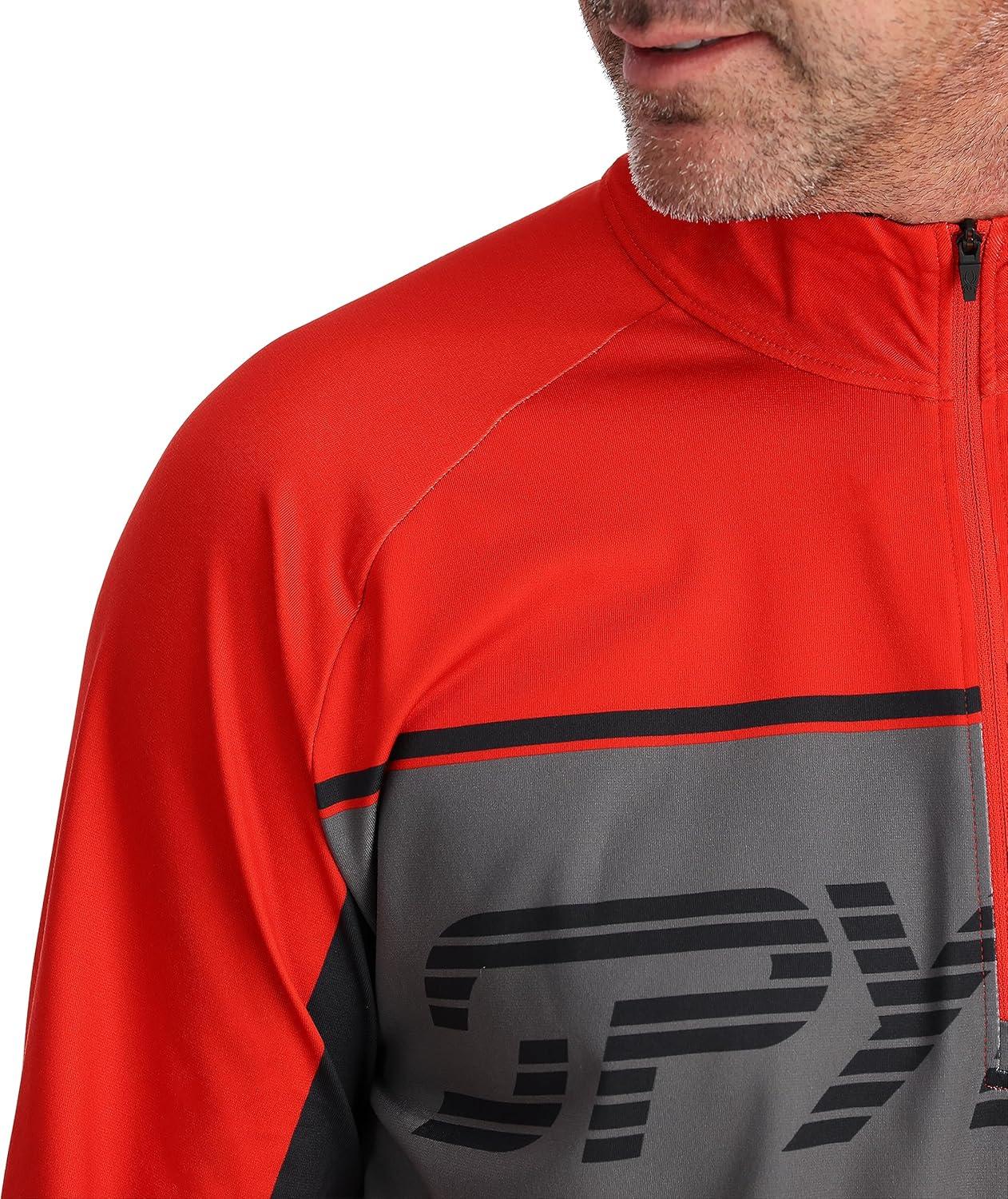 imageSpyder Mens Paramount Zip TNeck MidLayer MensVolcano