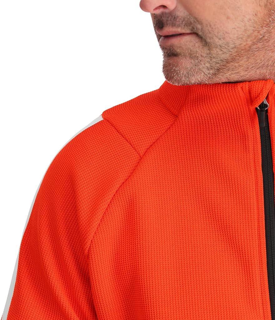 imageSpyder Mens Spyder Bandit Wengen Full Zip Fleece JacketTwisted Orange