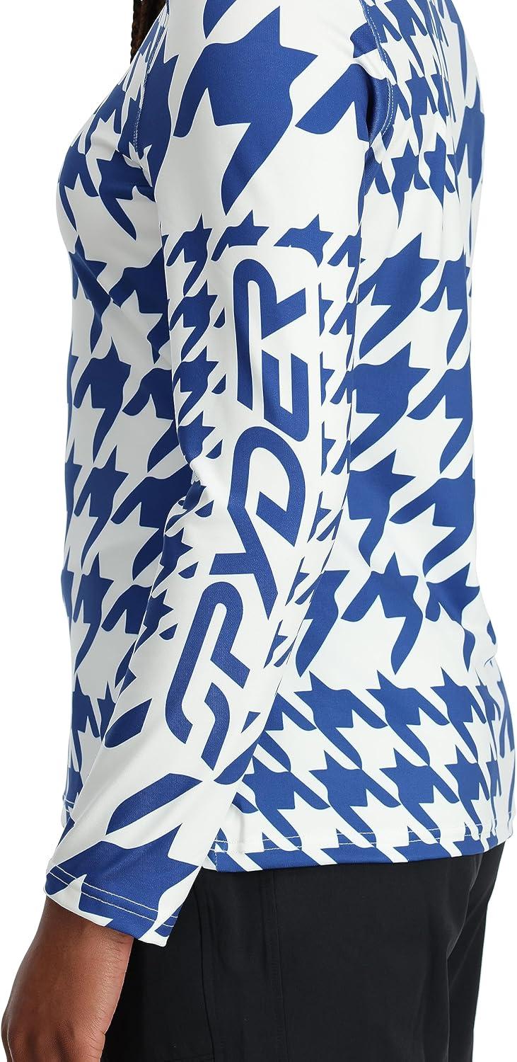 imageSpyder Womens Houndstooth Half Zip TNeckElectric Blue