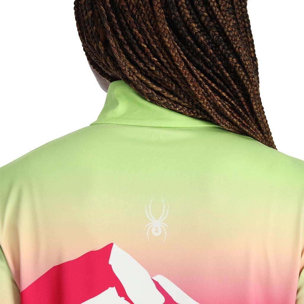 imageSpyder Womens Sunset 12 Zip Long Sleeve TNeckLime Ice