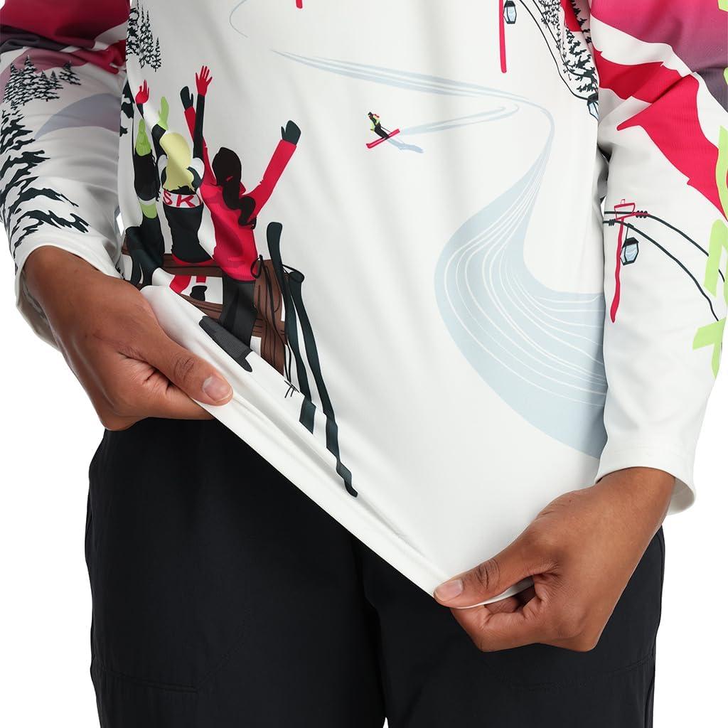 imageSpyder Womens Sunset 12 Zip Long Sleeve TNeckLime Ice