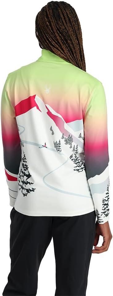 imageSpyder Womens Sunset 12 Zip Long Sleeve TNeckLime Ice