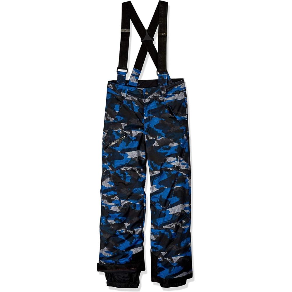 imageSpyder Boys Boys Propulsion Ski PantsCamo Distress Blue PrintBlack