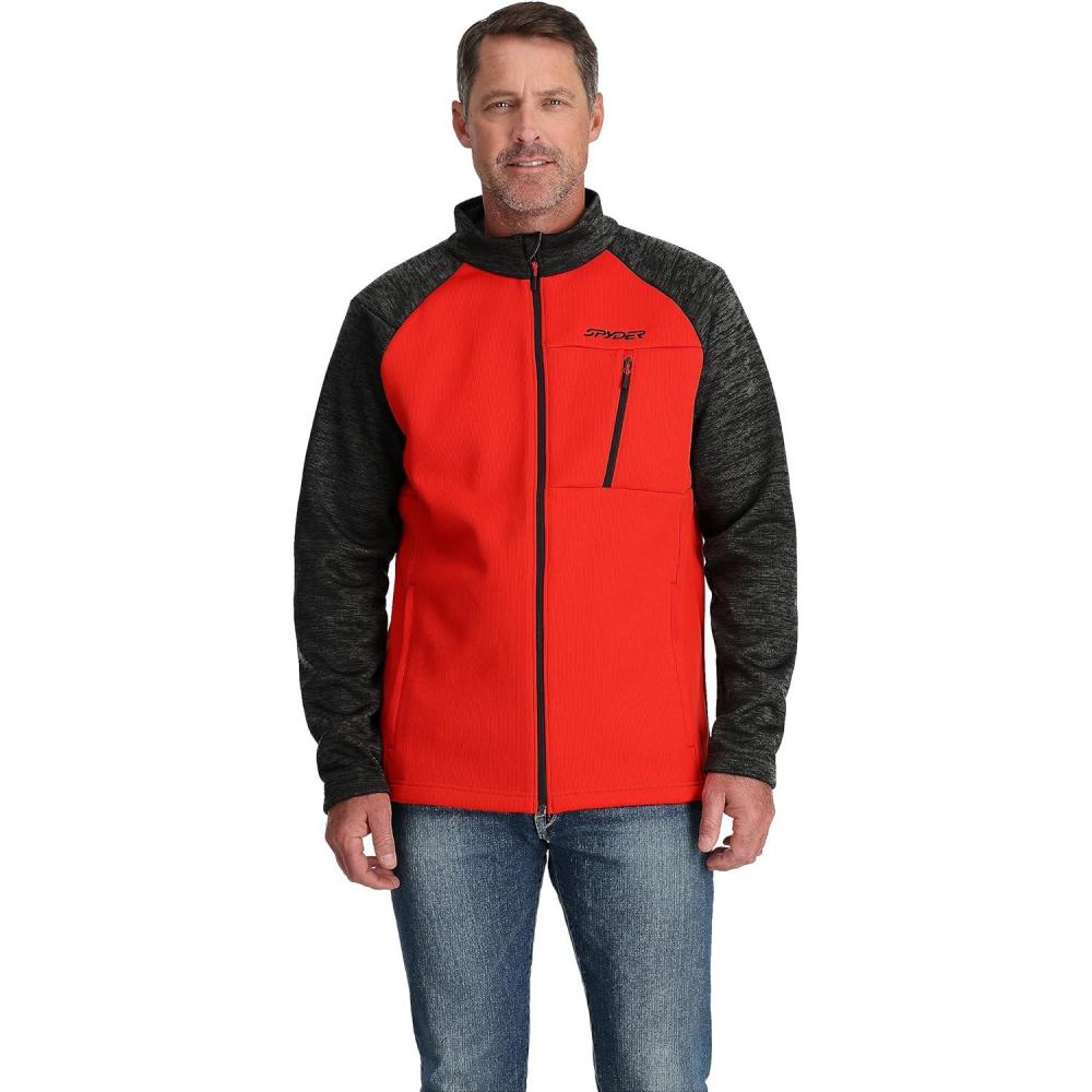 imageSpyder Mens Encore Fleece Jacket Full ZipVolcano